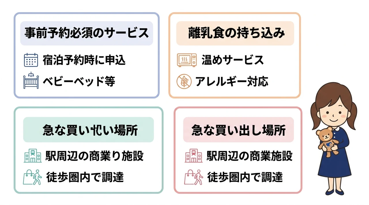 子連れ宿泊の注意点とコツ