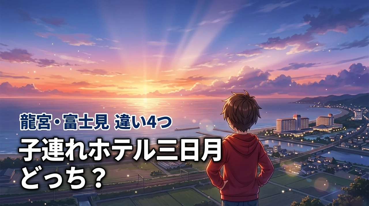 子連れで迷うホテル三日月はどっち？龍宮と富士見の違いを4つ比較