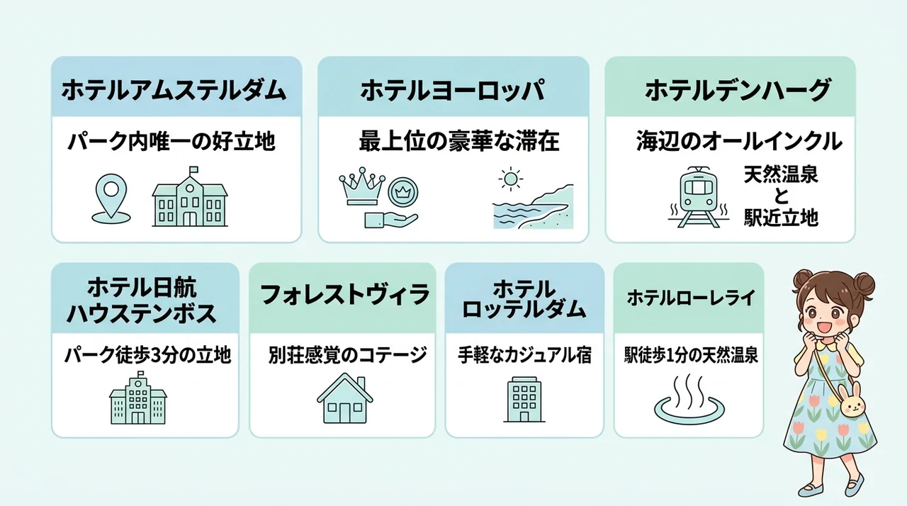 子連れにおすすめのハウステンボスホテル一覧