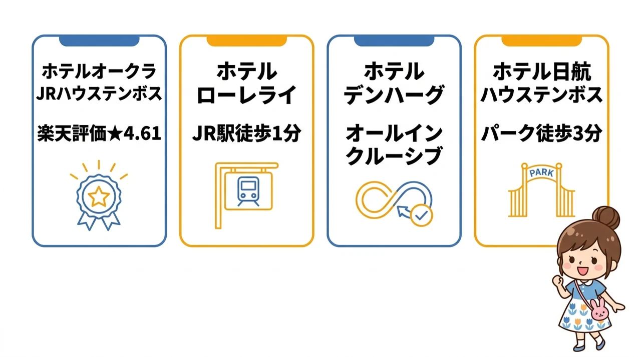 温泉大浴場があるハウステンボスホテル