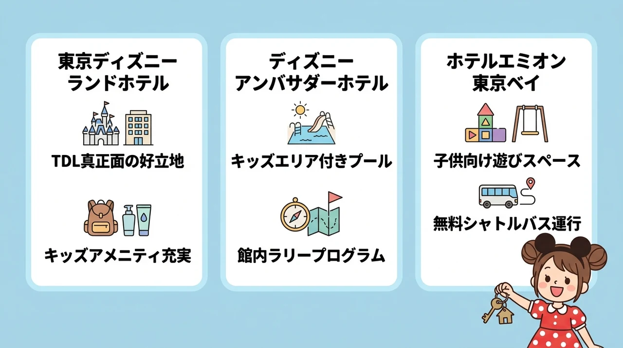 ディズニーランドホテルの子連れ館内施設