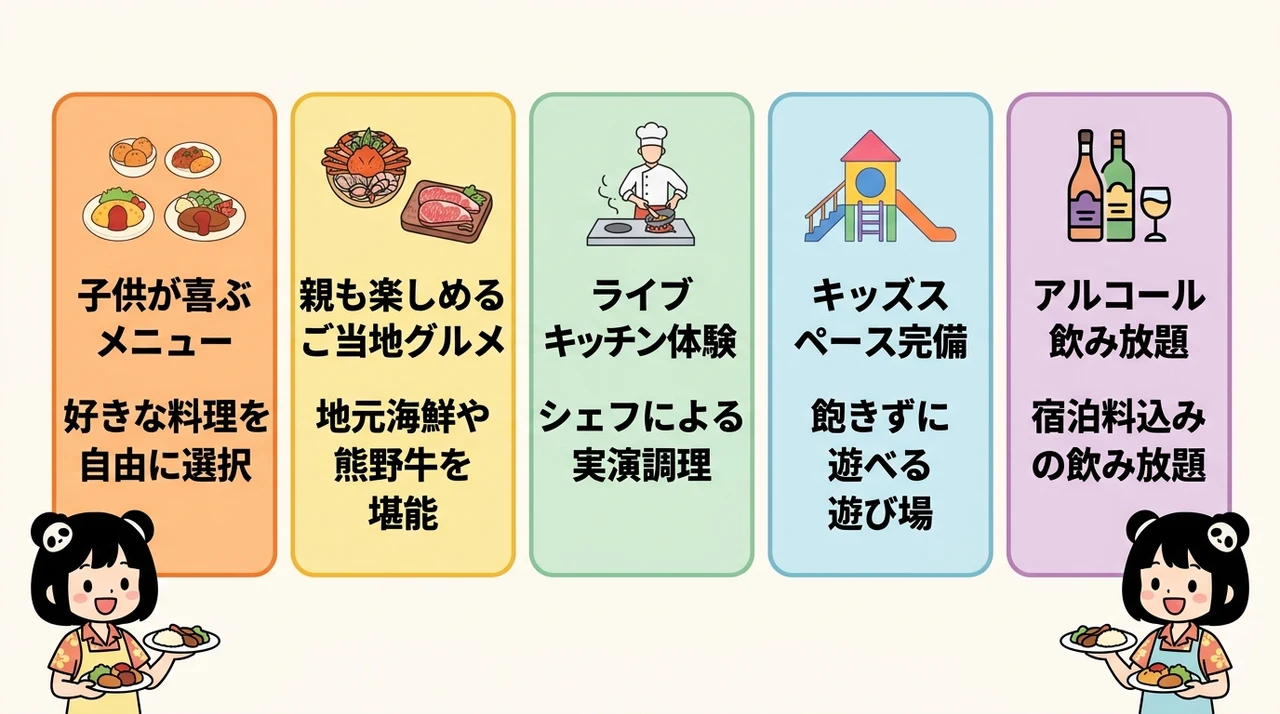 白浜子連れバイキングのメリット