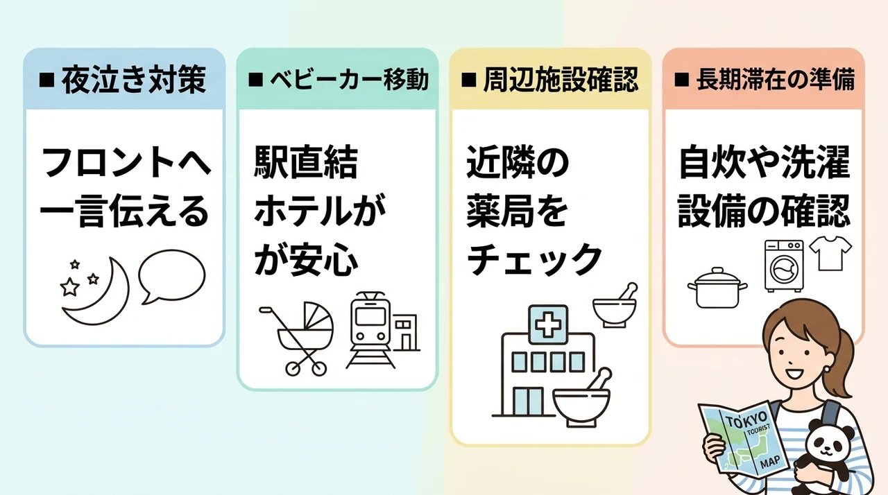 子連れで宿泊する際の注意点と事前準備