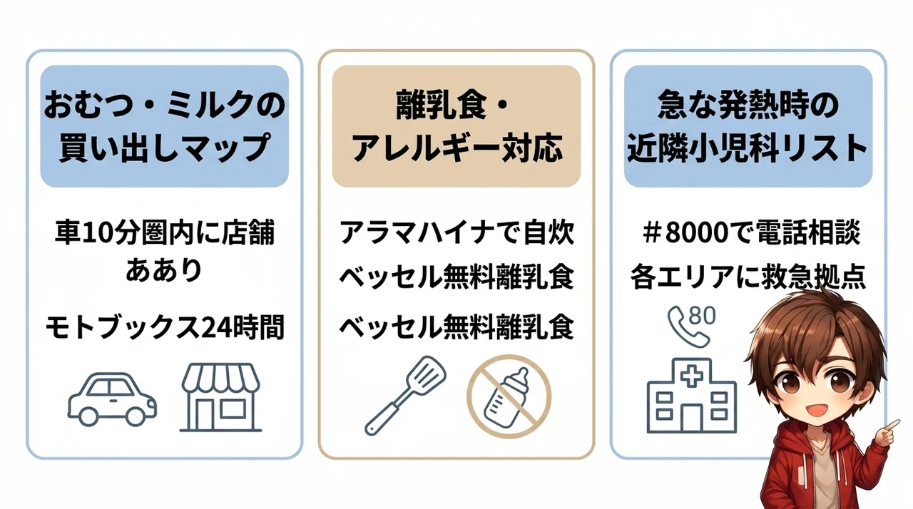 子連れ旅の不安を解消する周辺情報