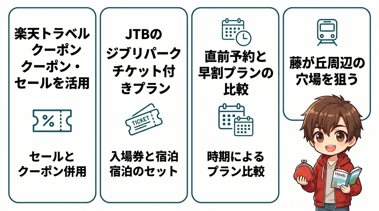 宿泊費をさらに安くする予約テクニック