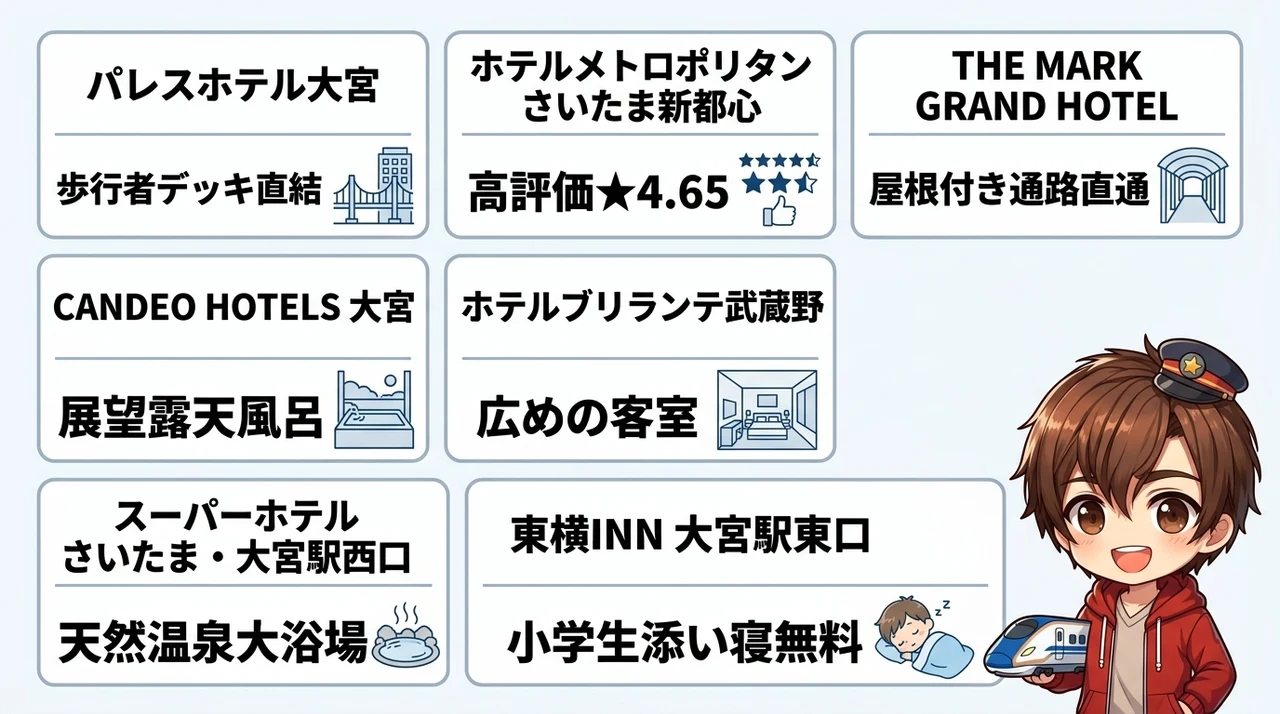 大宮鉄道博物館アクセス抜群の子連れホテル厳選7軒