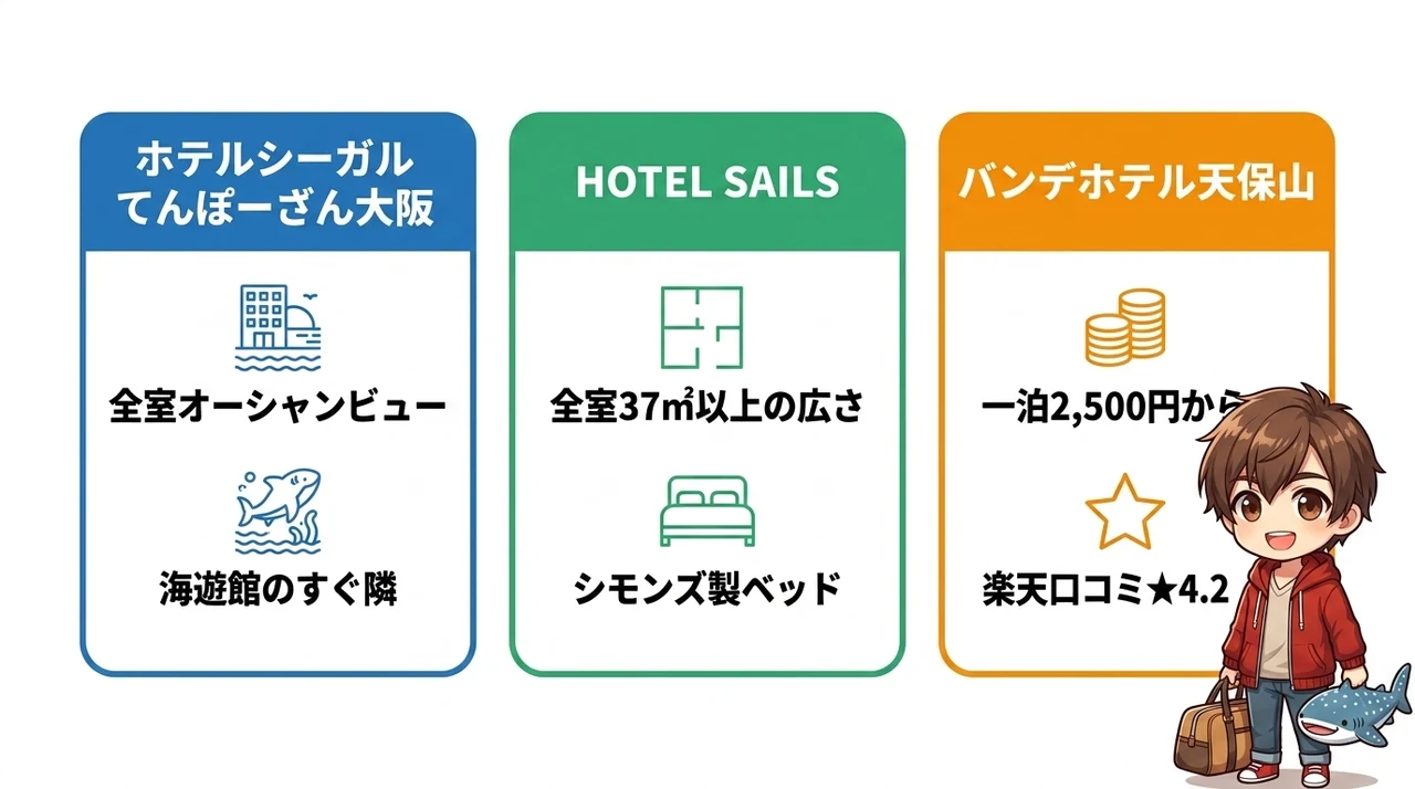海遊館徒歩圏内！移動が楽な子連れおすすめホテル3選