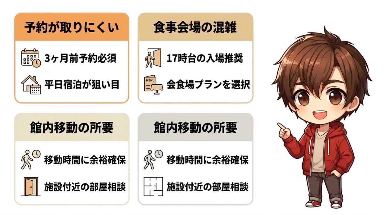 あさやホテル宿泊で知っておきたい3つのデメリット