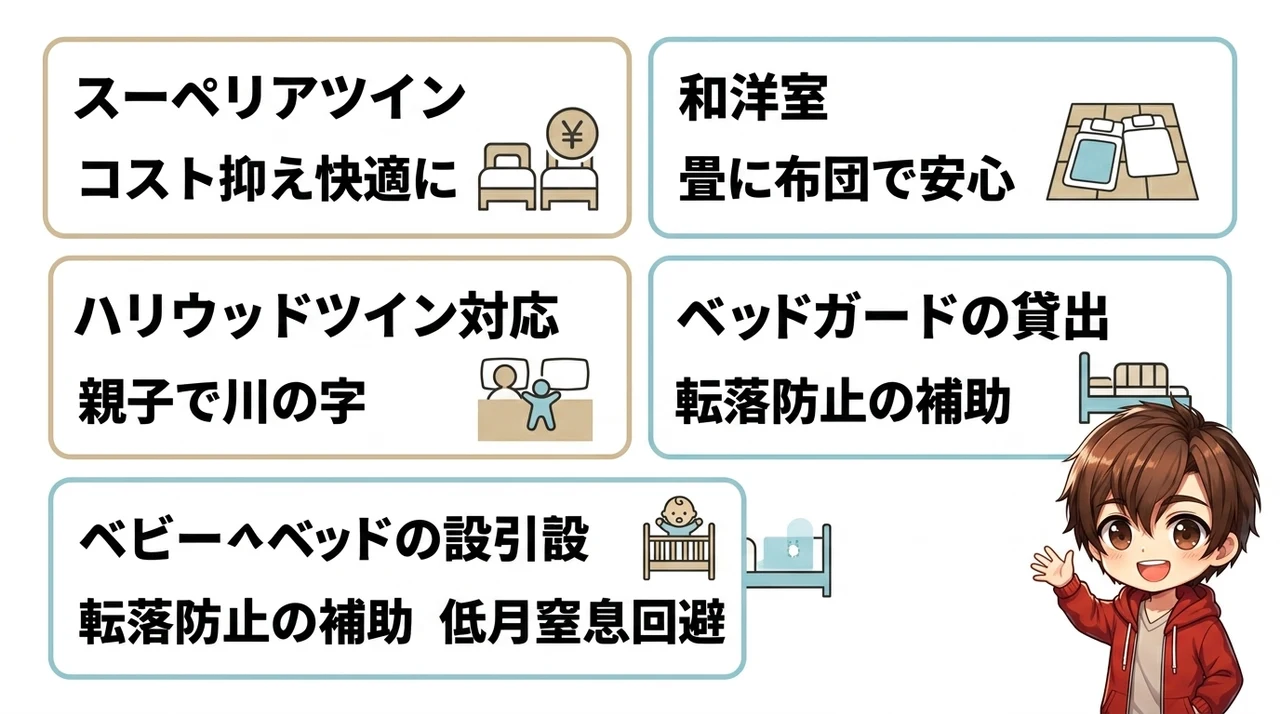 子連れ目線で選ぶお部屋タイプと寝具事情