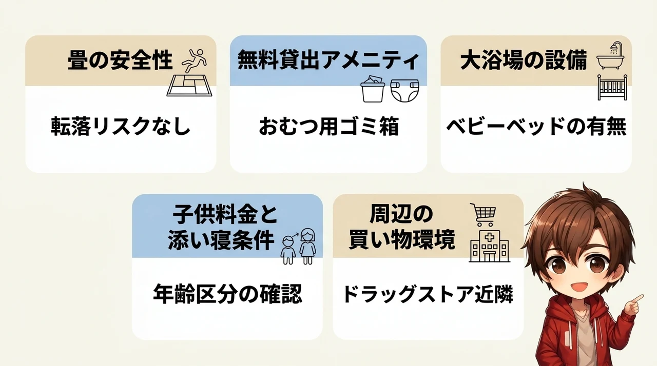 子連れ和室ホテルを選ぶ際の5つの重要ポイント