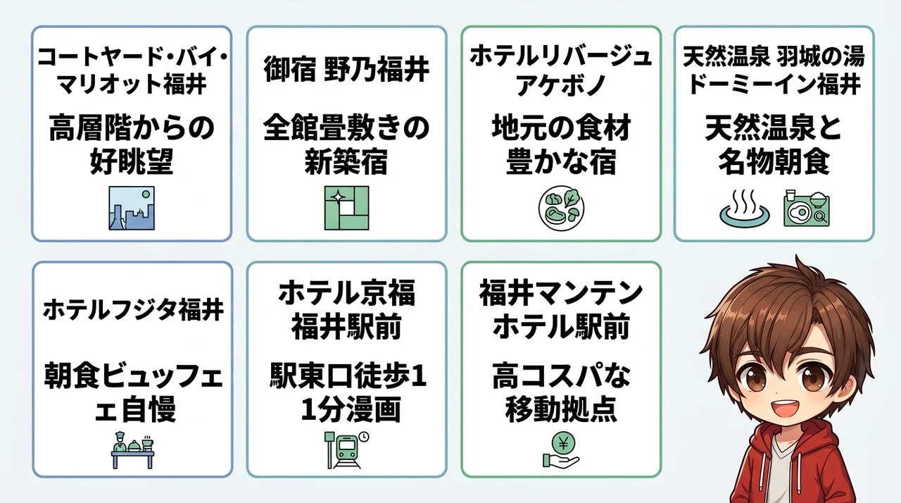 福井駅周辺で子連れ旅行におすすめのホテル7選