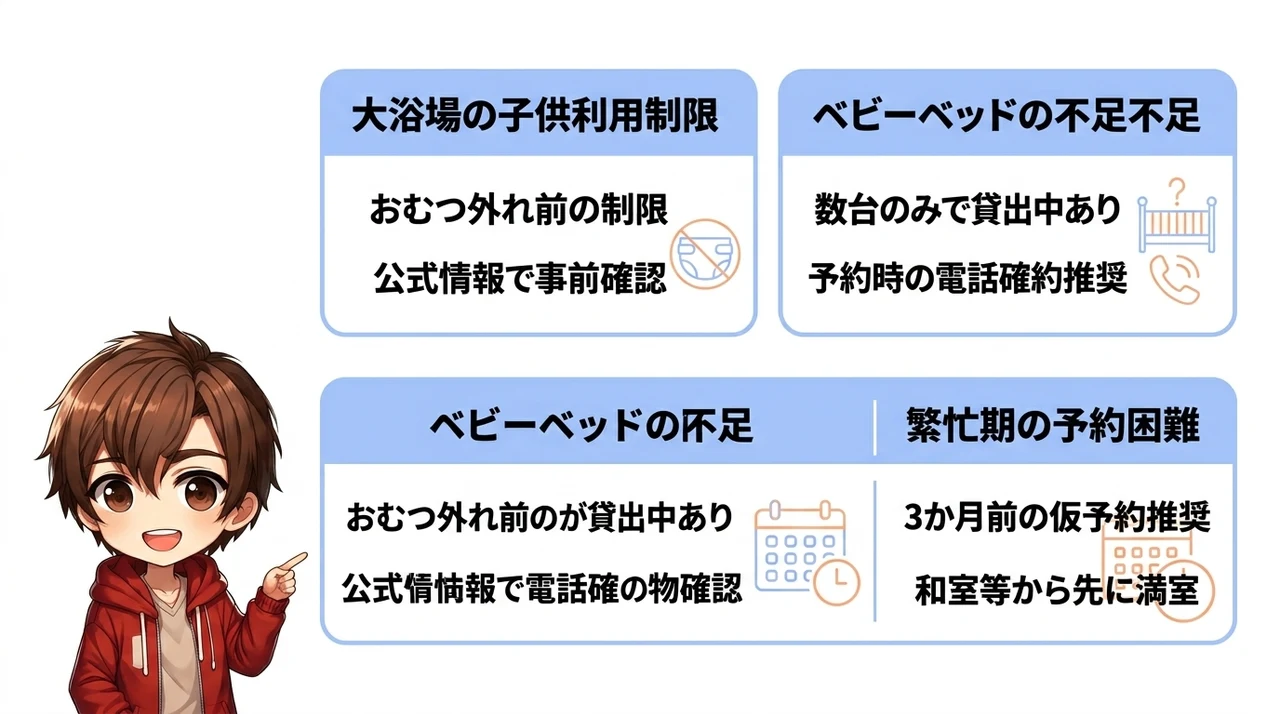 知っておきたい子連れ宿泊時の注意点と悪い口コミ