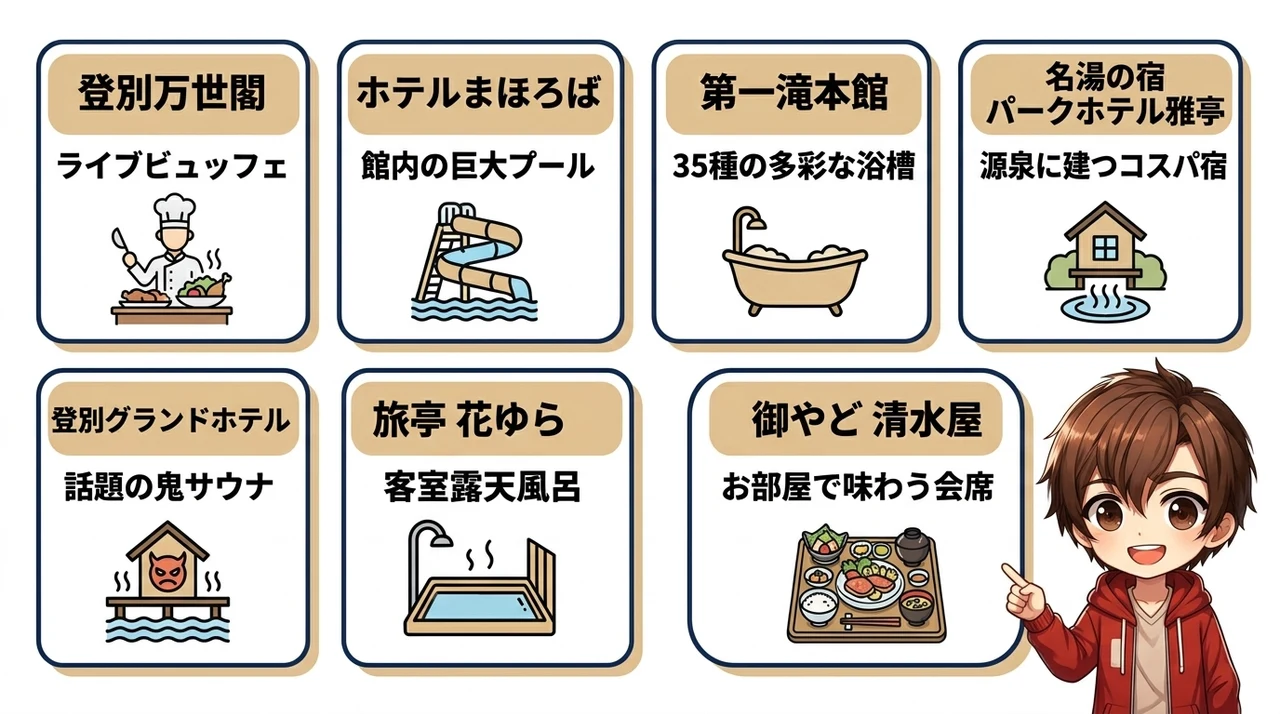 登別で子連れにおすすめのホテル7選