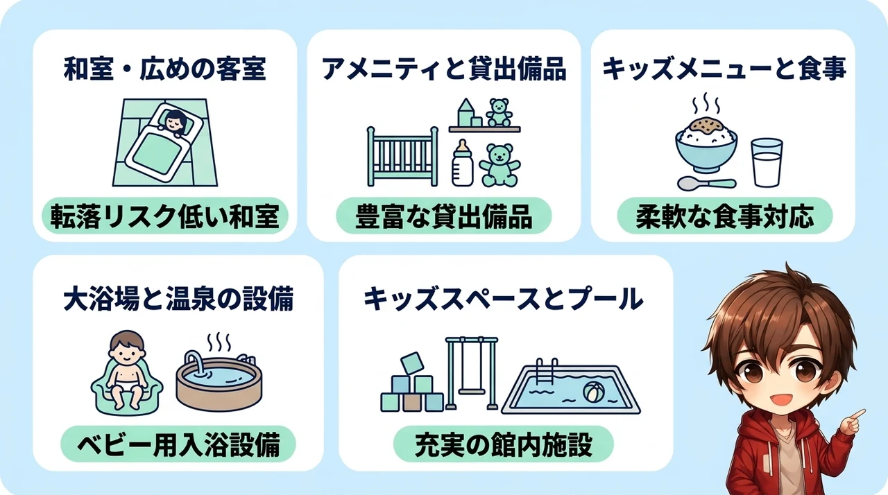 子連れホテル選びで確認したい5つの設備とサービス