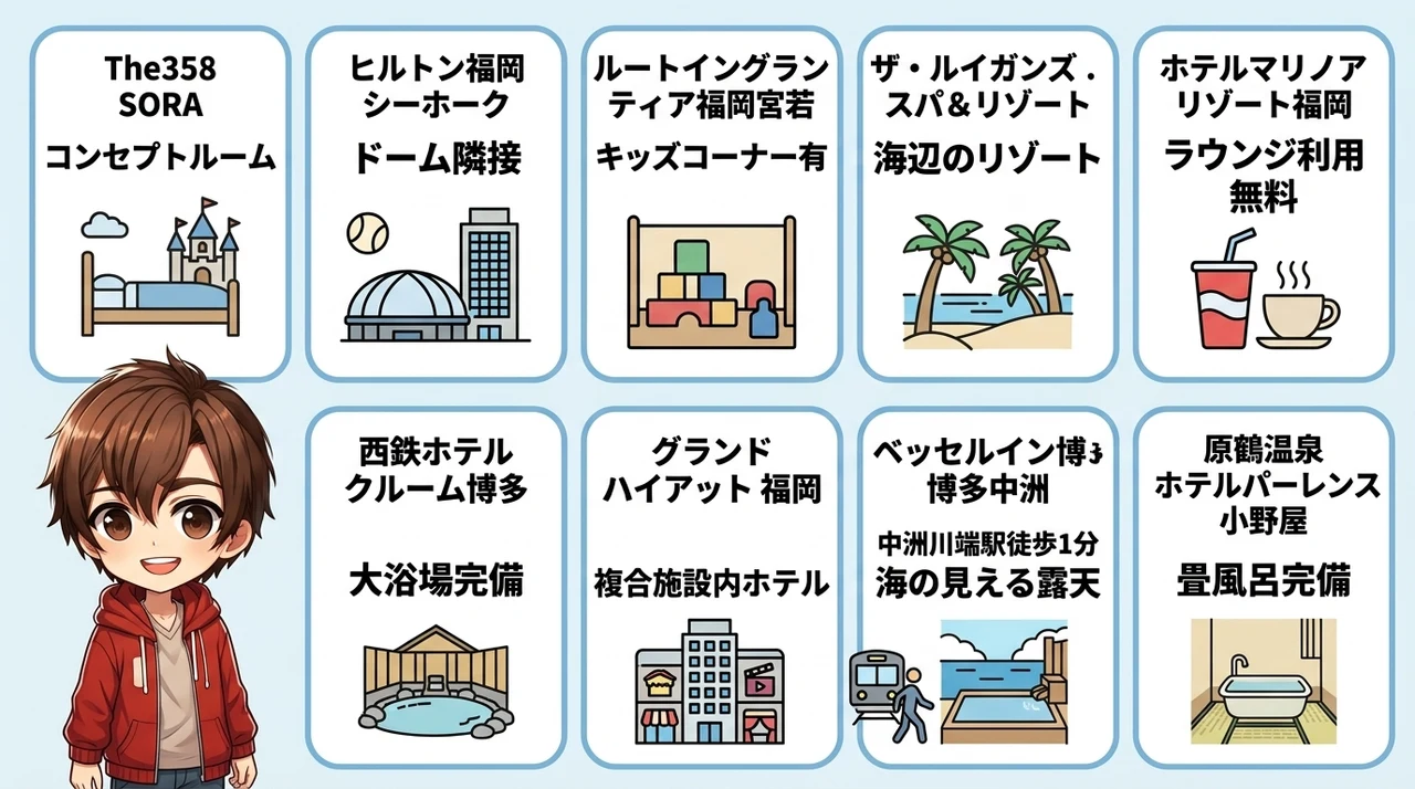 福岡で子連れに優しいホテル厳選10選｜キッズルーム充実