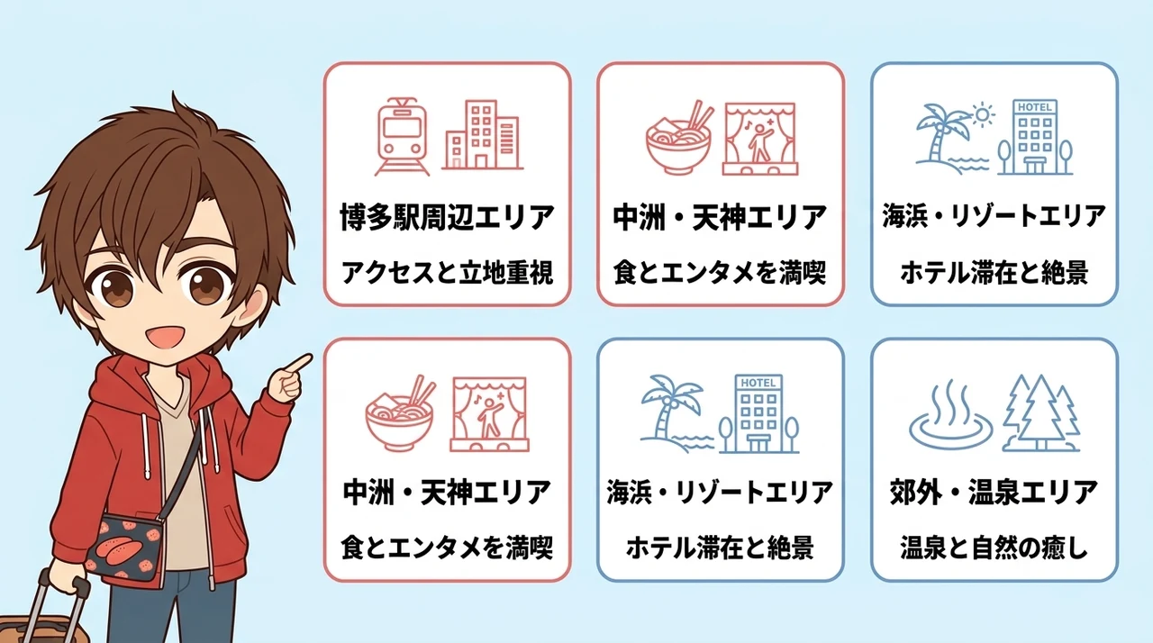 【エリア別】家族旅行の目的で選ぶ福岡の宿