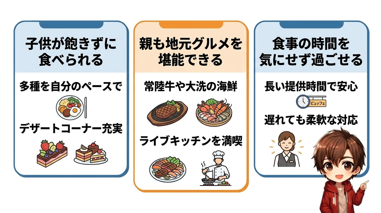 茨城の子連れバイキングで実感した3つのメリット