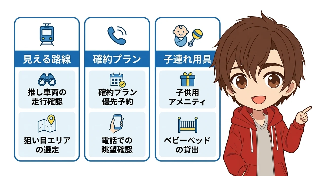 トレインビューホテルを選ぶ際の3つの重要ポイント