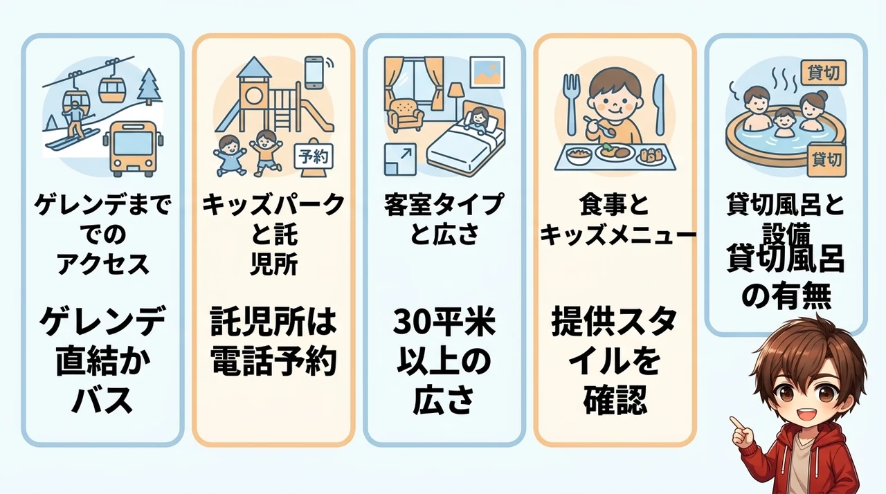 越後湯沢の子連れホテル選びで確認したい5つのポイント