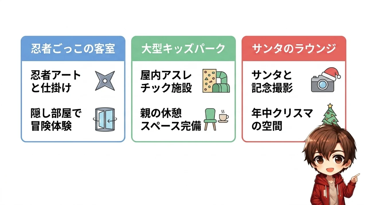 雨の日も安心！ホテルの室内遊び場と過ごし方