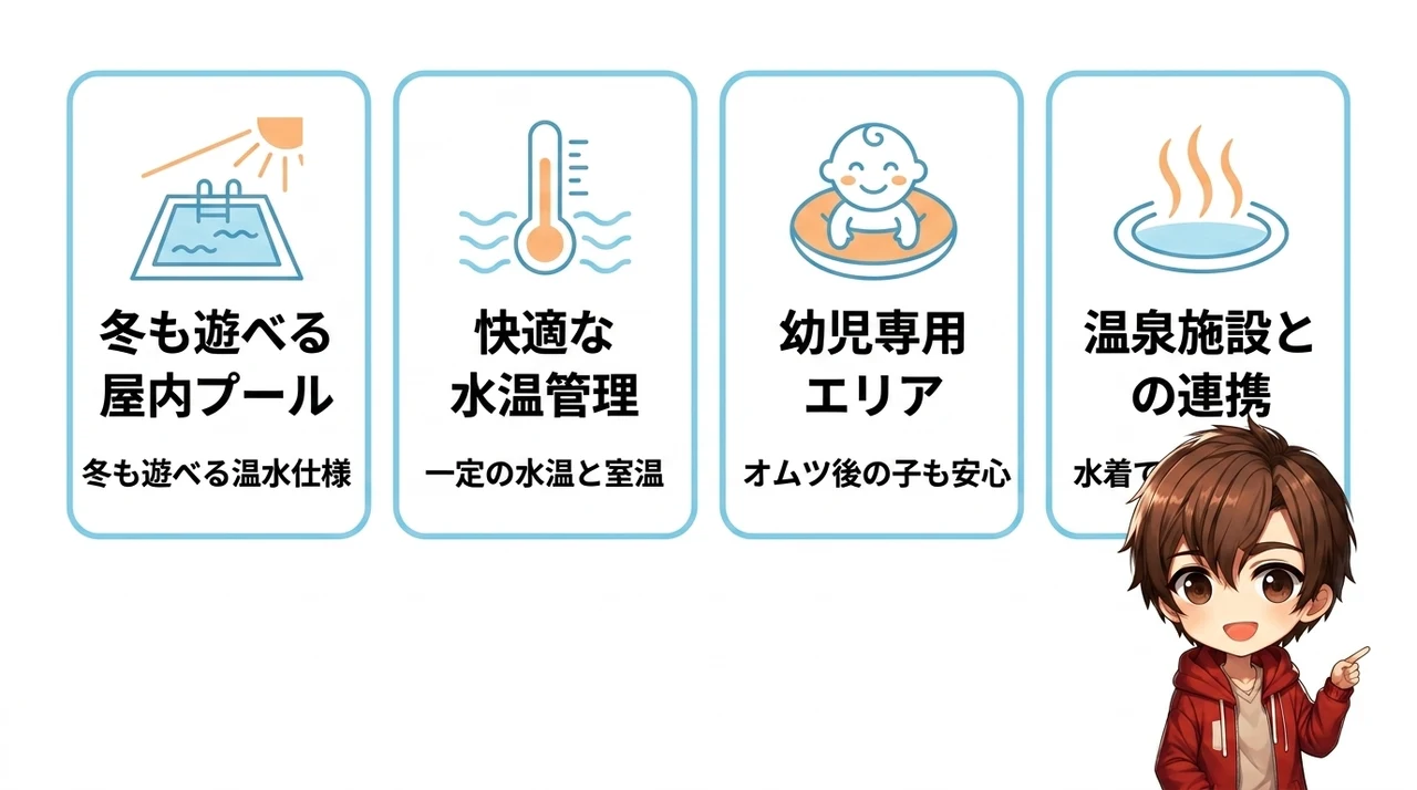屋内プール完備で雨でも安心な熱海ホテルの特徴