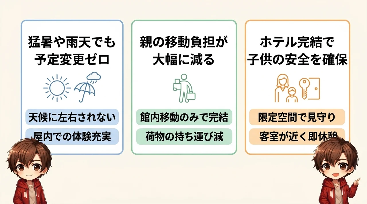 子連れホテルで親子が得られる3つの大きなメリット