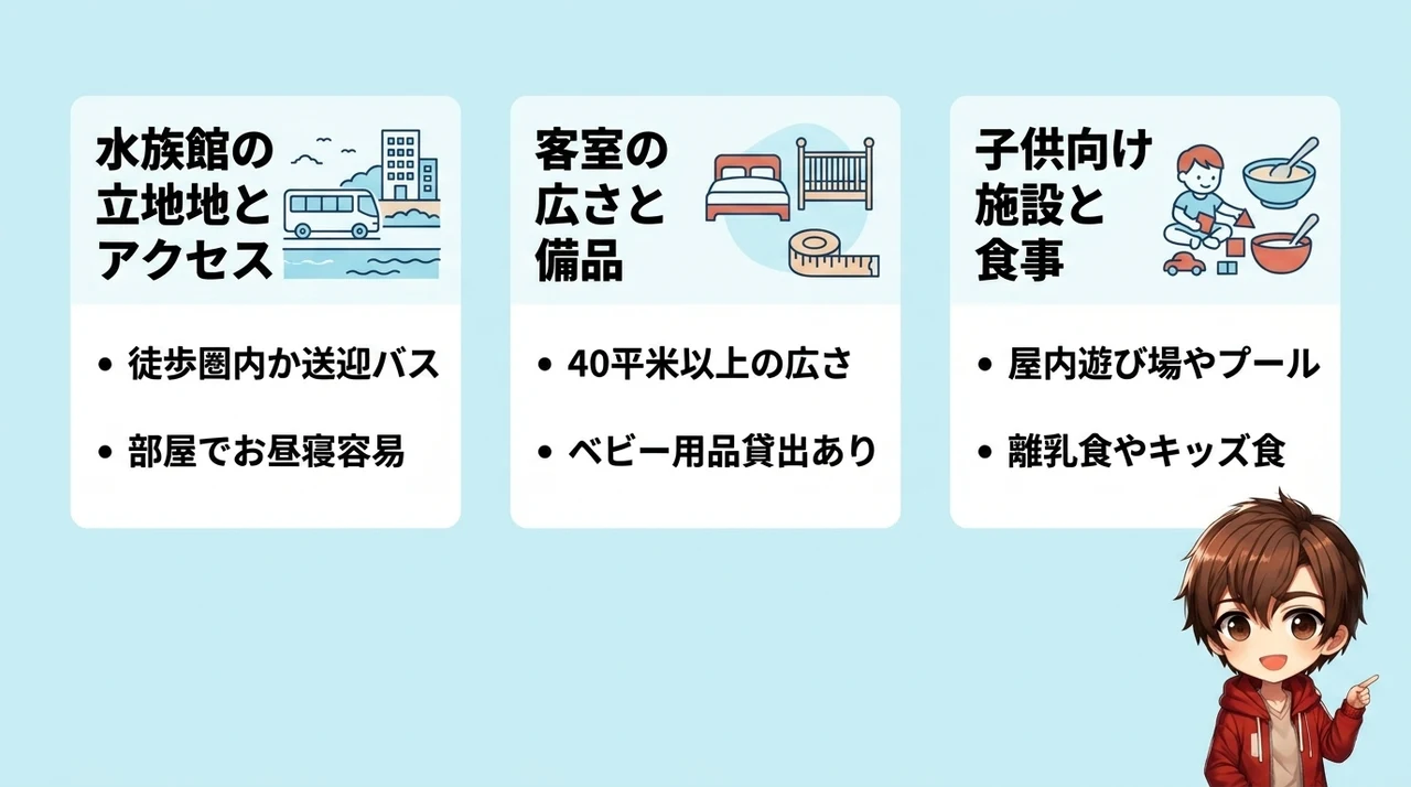 子連れホテル選びで失敗しない3つのポイント