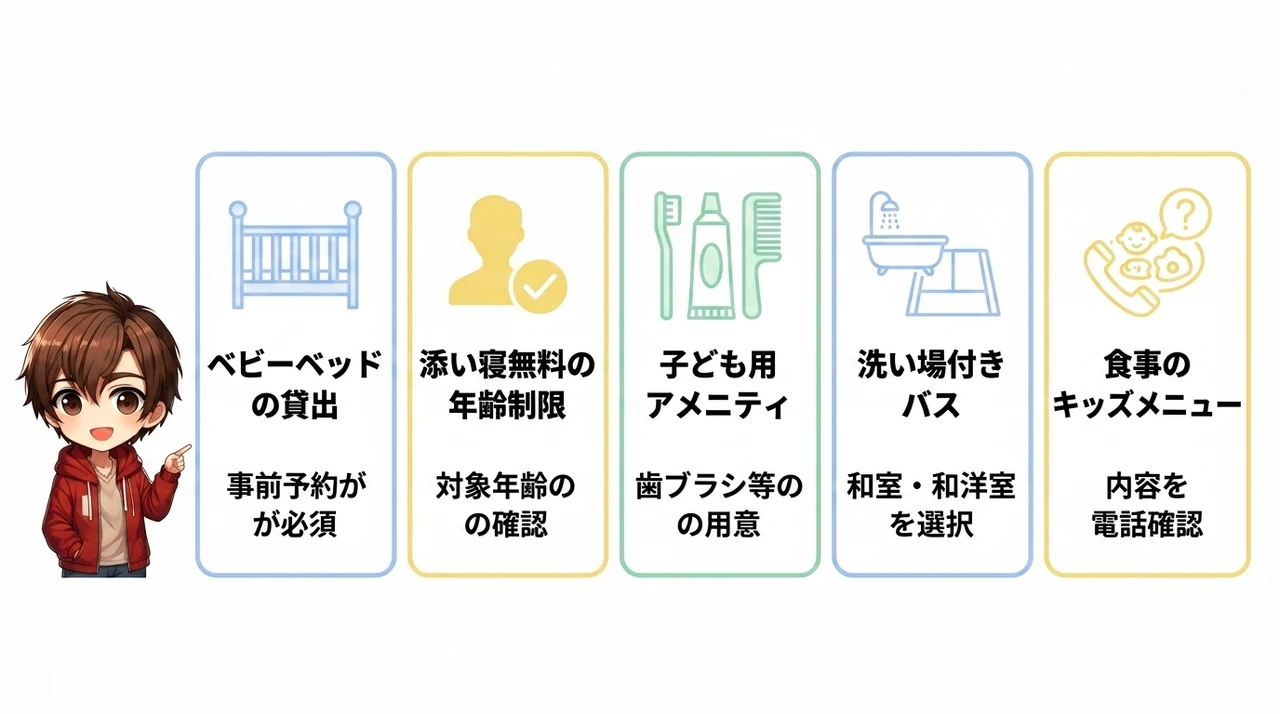 子連れホテル選びで確認すべき5つの設備ポイント